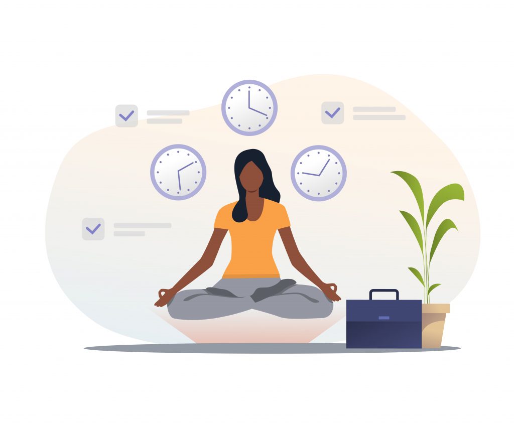 illustration méditation et durée de séance