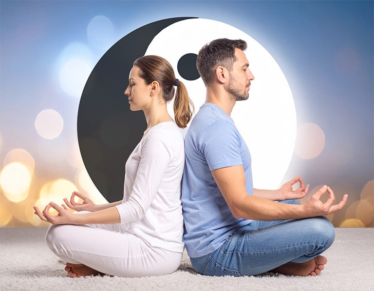 polarité yin yang des flammes jumelles